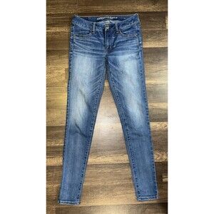 American Eagle Jeans Hi-Rise Jegging Super Stretch Woman's Size 4 Long
